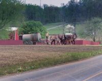 Manure wagon Amish Country PA